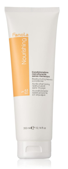 Fanola Restructuring Leave-in Conditioner, Deep Hydration and Nourishment to Dry, Stressed and Damaged Hair, Enriched Formula with Milk Proteins and Argan Oil, 300