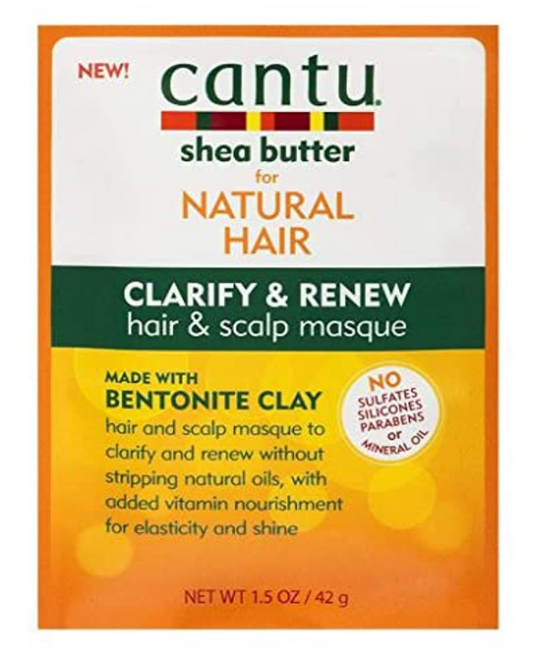 Cantu Shea Butter Clarify & Renew Hair & Scalp Masque - 1.5 Oz