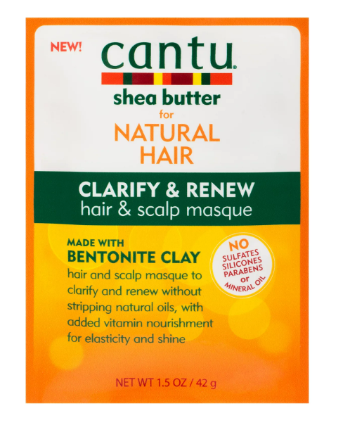 Cantu Shea Butter Clarify & Renew Hair & Scalp Masque - 1.5 Oz