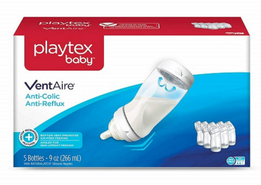 Playtex Baby Ventaire Bottle, Helps Prevent Colic & Reflux, 9 Ounce Bottles, 3 Count 9 Ounce - 5 Pack