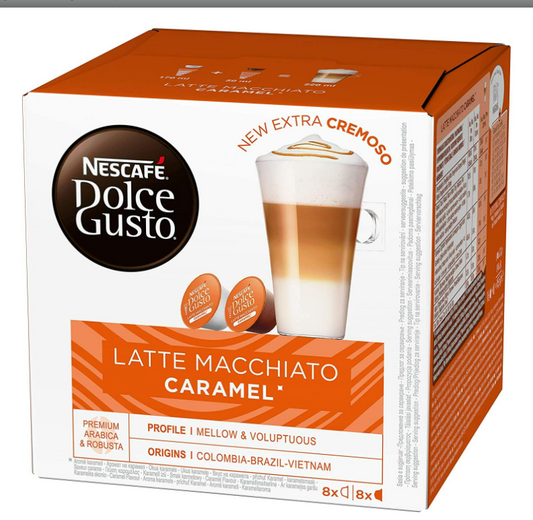 Dolce Gusto Latte Macchiato Caramelo, 3 x 8 servings