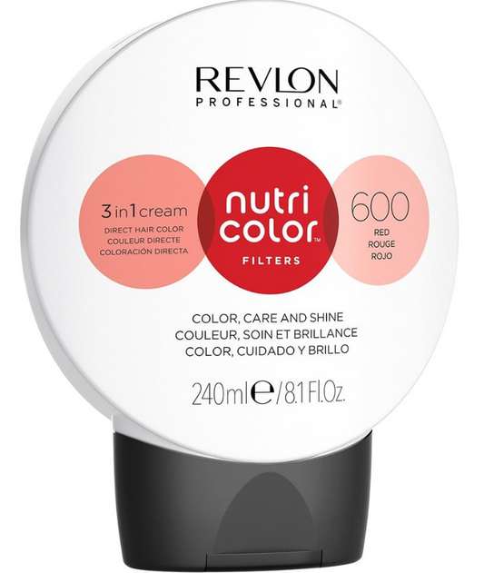 Revlon Professional Nutri Color Filters 3in1 Cream 600 Red Hair Dye 240ml